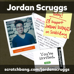 collage of Jordan Scruggs ephemera