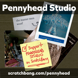 collage of Pennyhead Studio ephemera