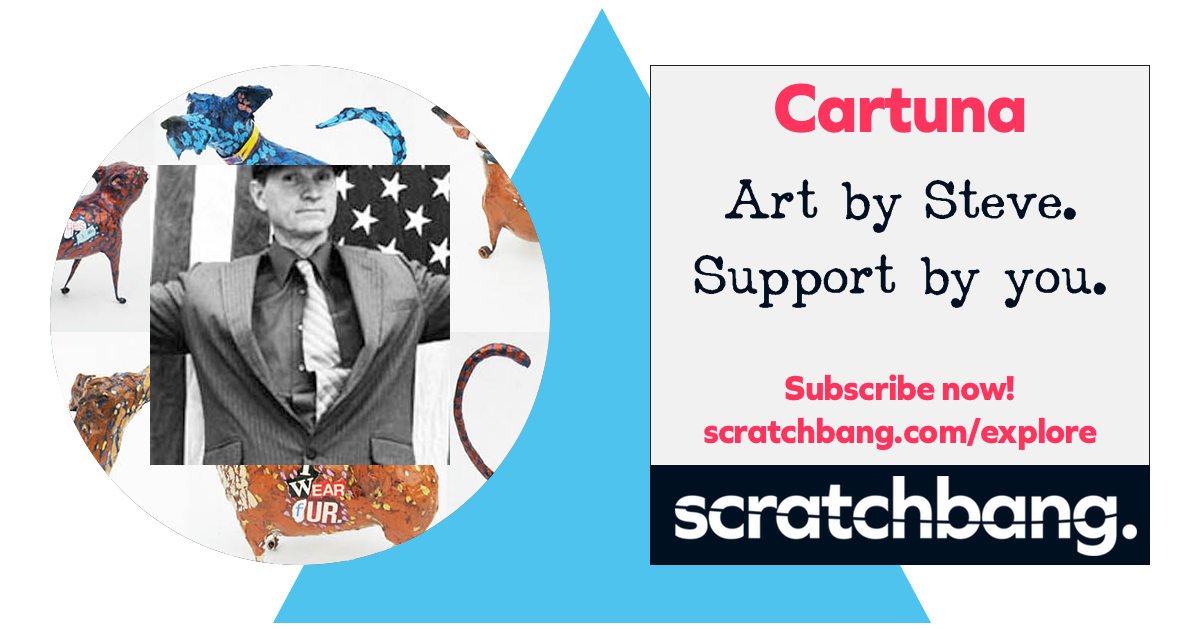 Steve Wirtz, artist on ScratchBang. Art by Steve/Cartuna. Support by you. Subscribe now! 